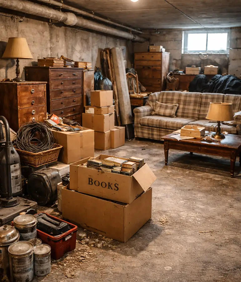 Kehrmann Service Ein Keller voller altem Zeug wartet auf die kellerauflösung